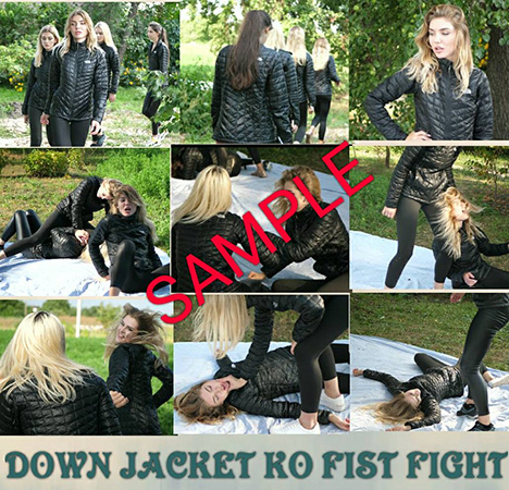Down Jacket KO Fist Fight. Pictures